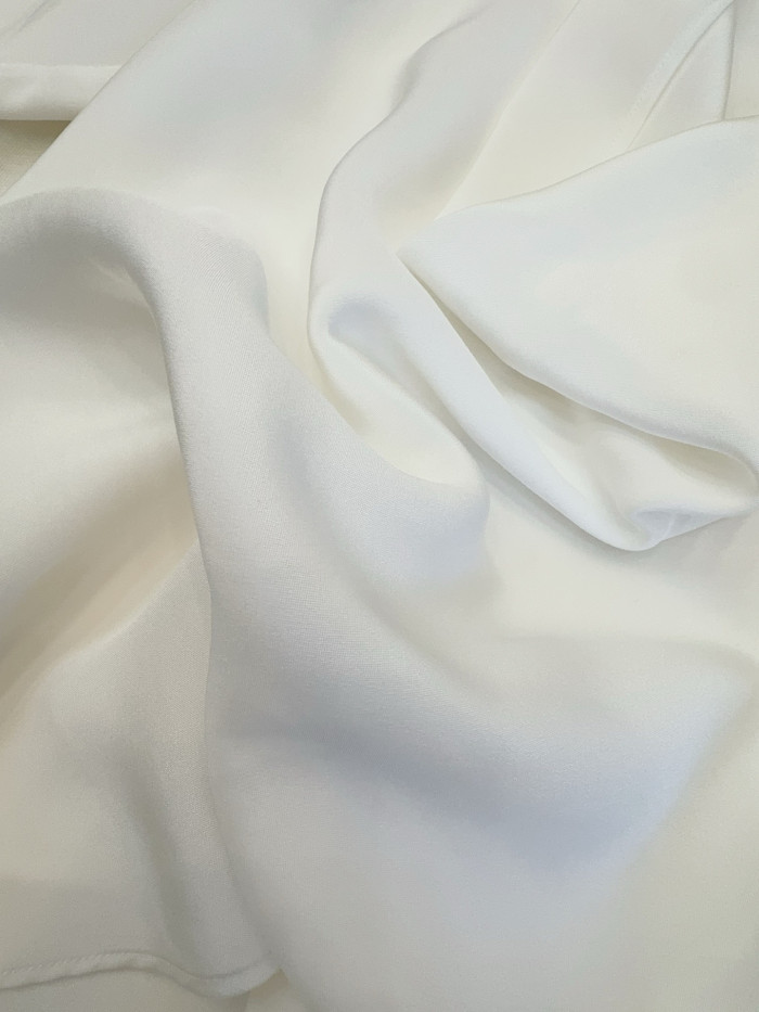 DIOR Short-Sleeved Draped Blouse Ecru Silk #385693