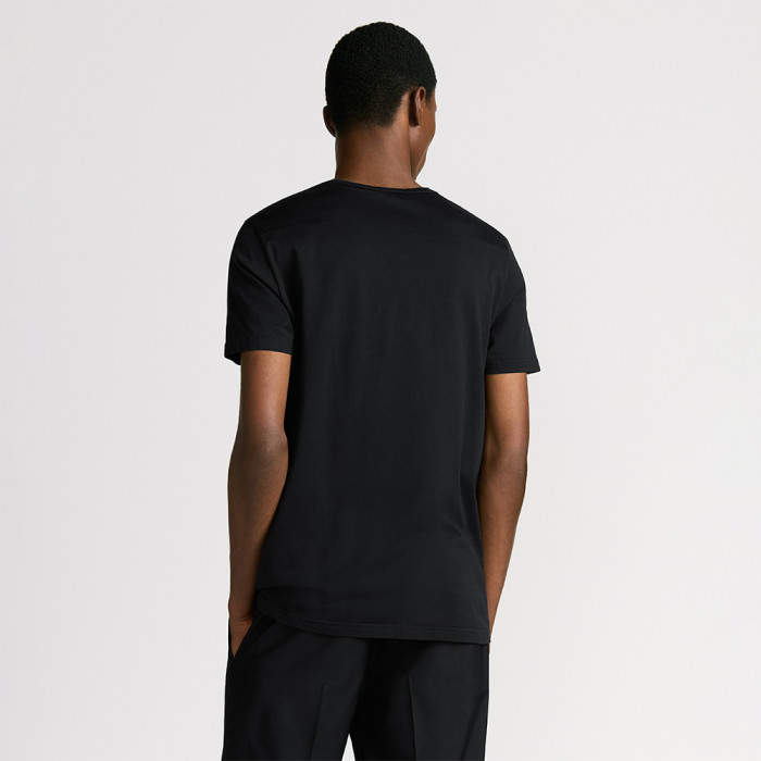 DIOR T-Shirt with Bee Embroidery Black Cotton Jersey #385789