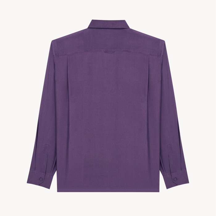 Saint Laurent Shirt in Silk in Purple #385943