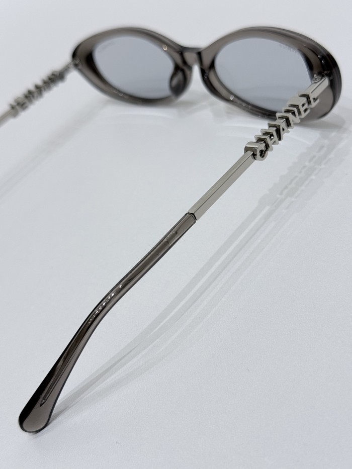 Chanel Sunglasses Oval Frame Sunglasses Acetate and Metal #383071