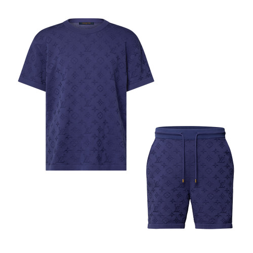 LOUIS VUITTON Monogram Shorts and Short-Sleeved Crewneck #385945