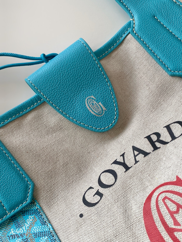 Goyard Belharra MM Bag Turquoise #385883