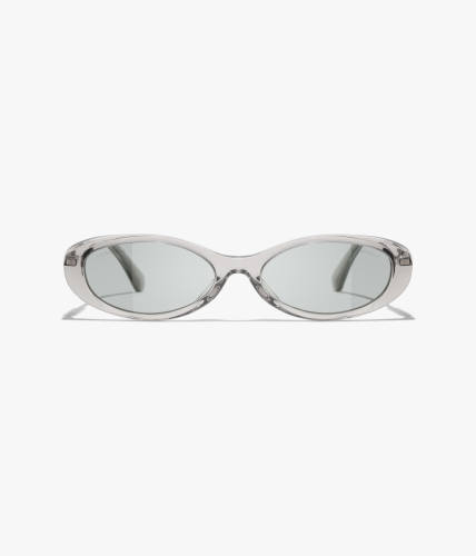 Chanel Sunglasses Oval Frame Sunglasses Acetate and Metal #383071
