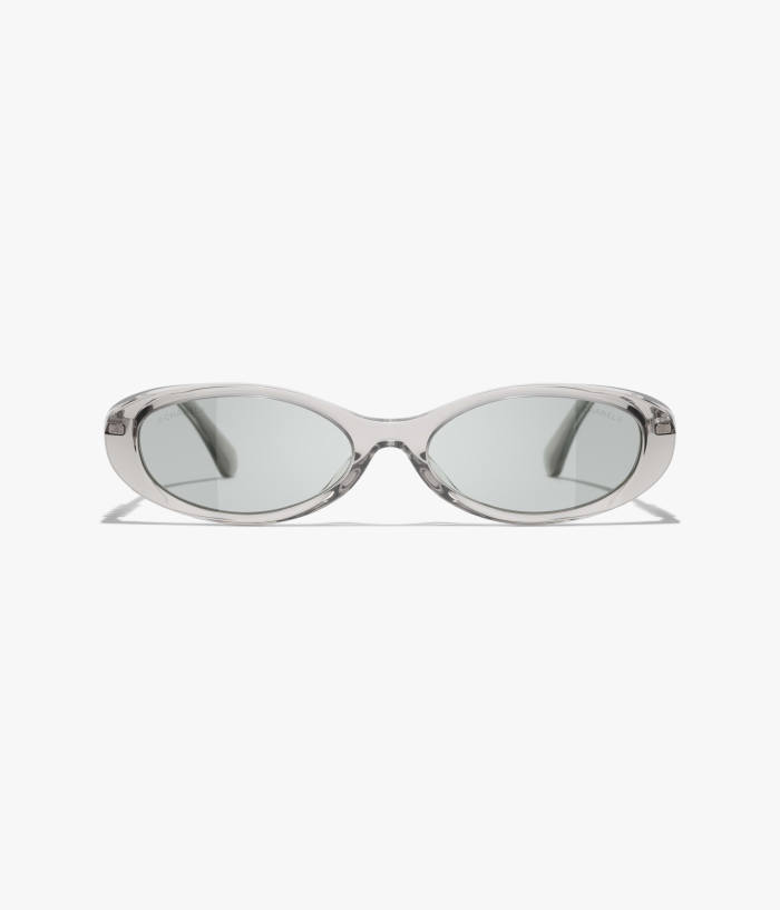 Chanel Sunglasses Oval Frame Sunglasses Acetate and Metal #383071
