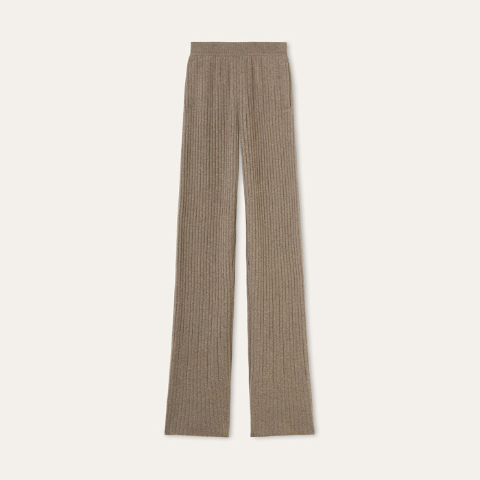 Loro Piana Baby Coste Trousers Baby Cashmere Licorice Root Melange #385991