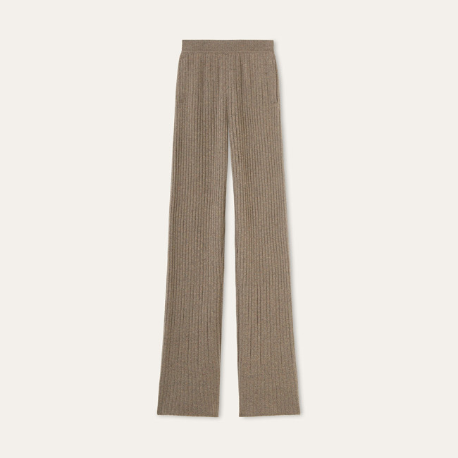 Loro Piana Baby Coste Trousers Baby Cashmere Licorice Root Melange #385991