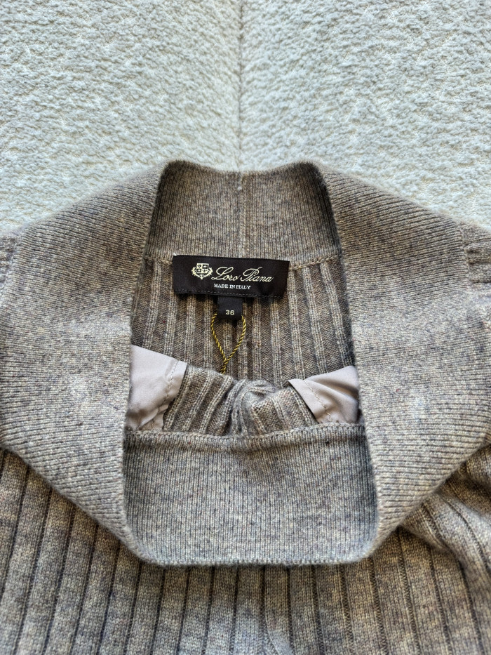 Loro Piana Baby Coste Trousers Baby Cashmere Licorice Root Melange #385991