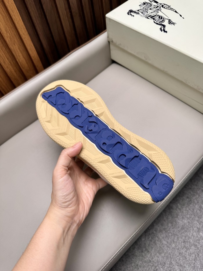 Burberry Leather Suede and Check Terrace Sneakers #385998