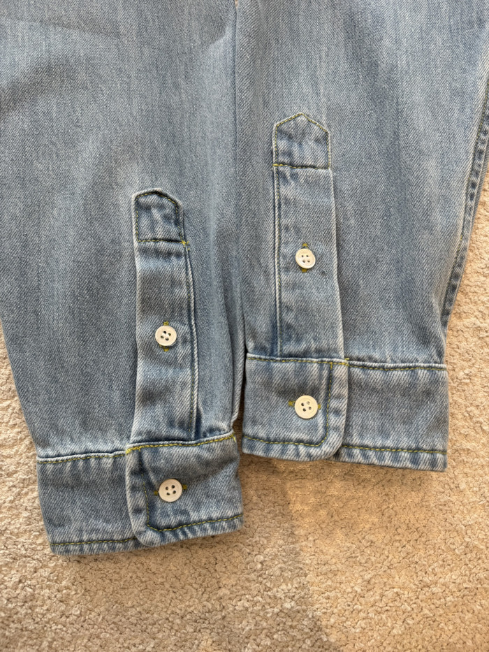 MiuMiu Light Blue Denim Gabardine Lapel Jacket #385987