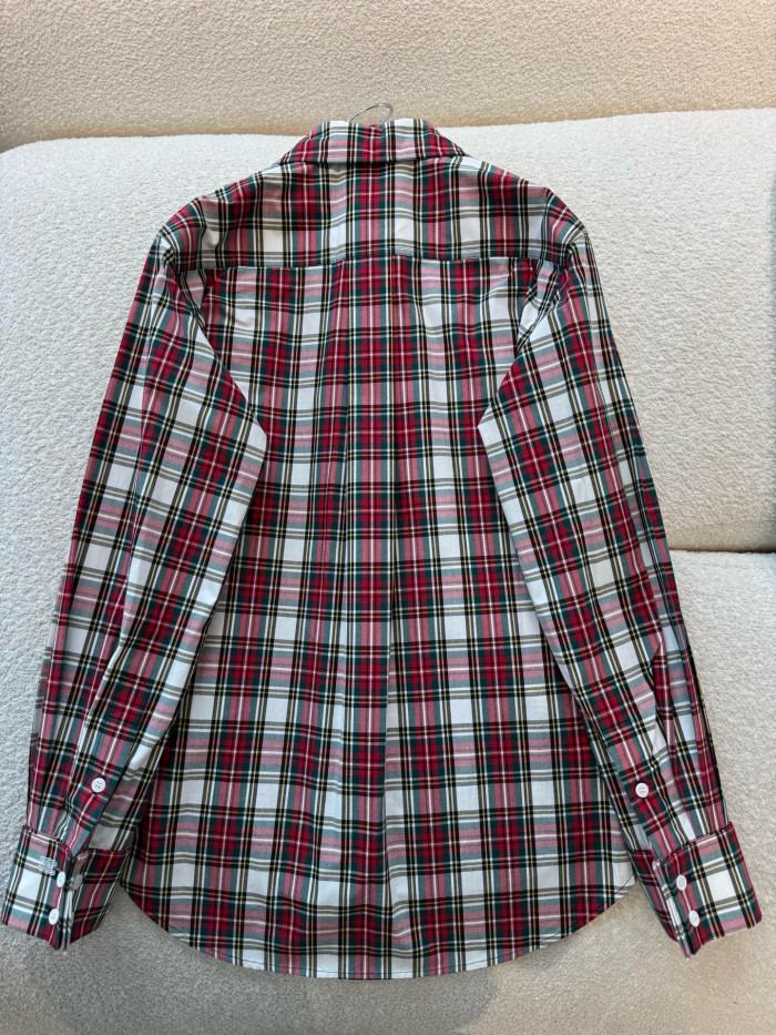CELINE SHIRT IN TARTAN COTTON #385985