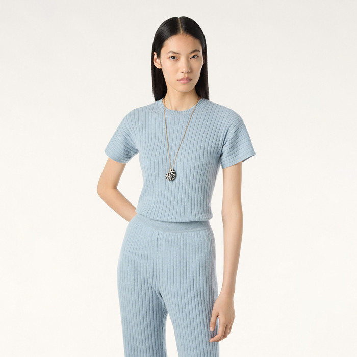 Loro Piana Coste Crewneck Baby Cashmere Licorice Root Melange Jumpers #385989