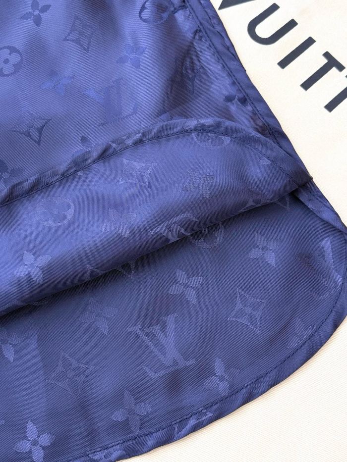 LOUIS VUITTON Monogram Jacquard Silk Sporty Shorts #386023