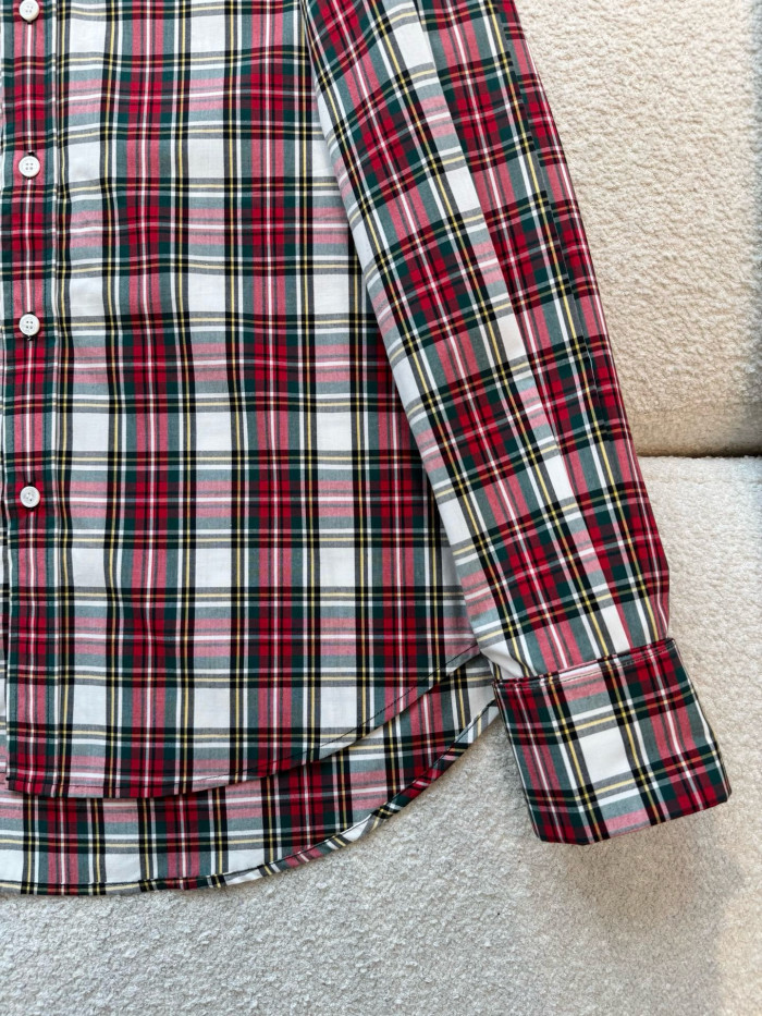 CELINE SHIRT IN TARTAN COTTON #385985