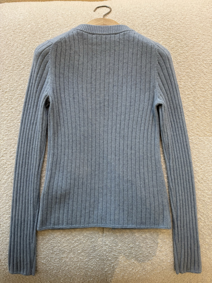 Loro Piana Coste Bomber Jumper Baby Cashmere Licorice Root Melange Jumpers #385993