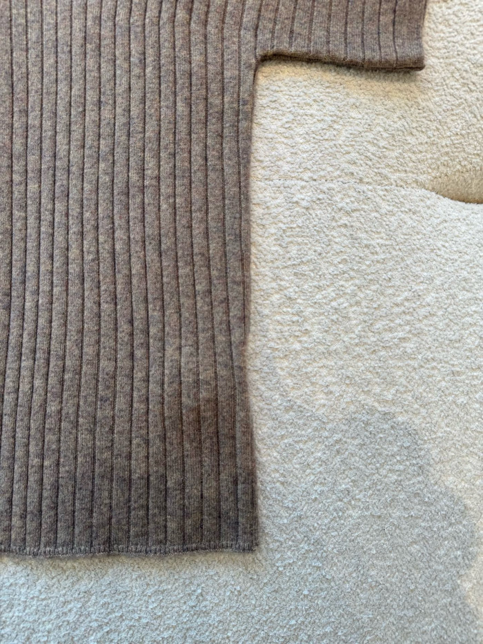 Loro Piana Coste Crewneck Baby Cashmere Licorice Root Melange Jumpers #385989