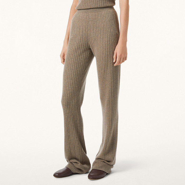 Loro Piana Baby Coste Trousers Baby Cashmere Licorice Root Melange #385991