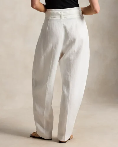 Ralph Lauren Linen Tapered Wrap Trousers for Women #385859