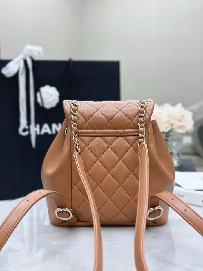 CHANEL Calfskin Backpack #386030