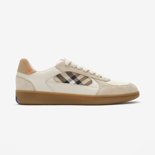 Burberry Leather Suede and Check Terrace Sneakers #385998