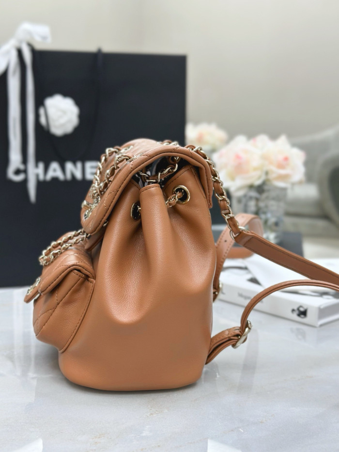 CHANEL Calfskin Backpack #386030