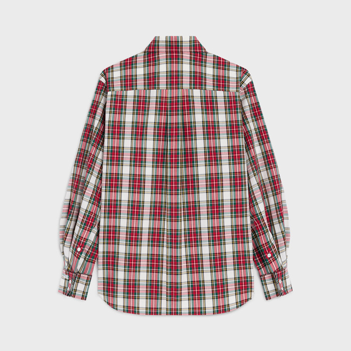 CELINE SHIRT IN TARTAN COTTON #385985