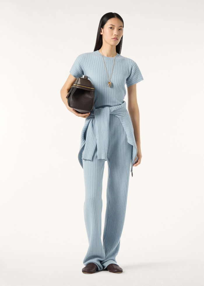 Loro Piana Baby Coste Trousers Baby Cashmere Licorice Root Melange #385991