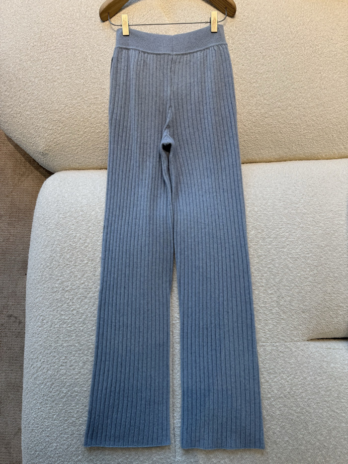 Loro Piana Baby Coste Trousers Baby Cashmere Licorice Root Melange #385991