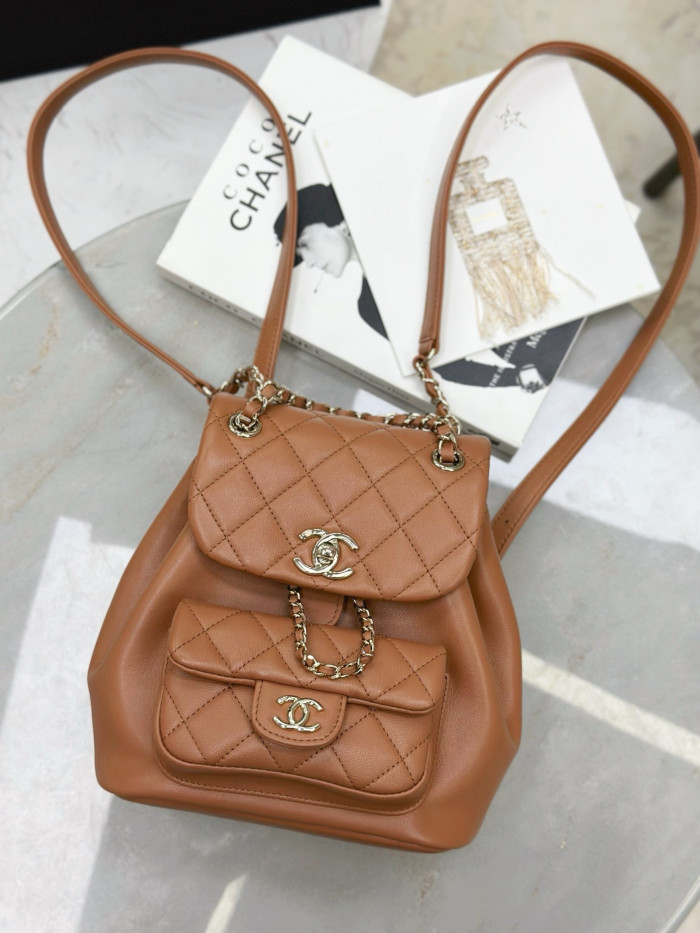 CHANEL Calfskin Backpack #386030