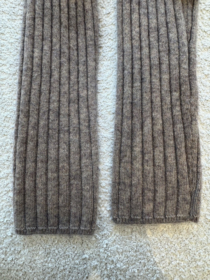 Loro Piana Coste Bomber Jumper Baby Cashmere Licorice Root Melange Jumpers #385993
