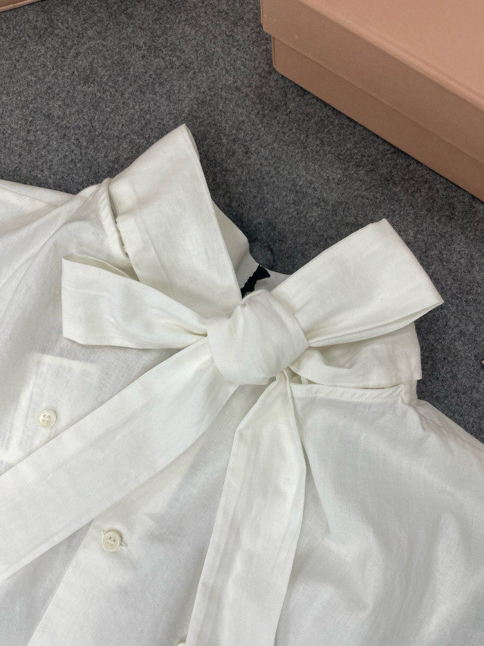 MiuMiu Slubbed Poplin Dress #386044