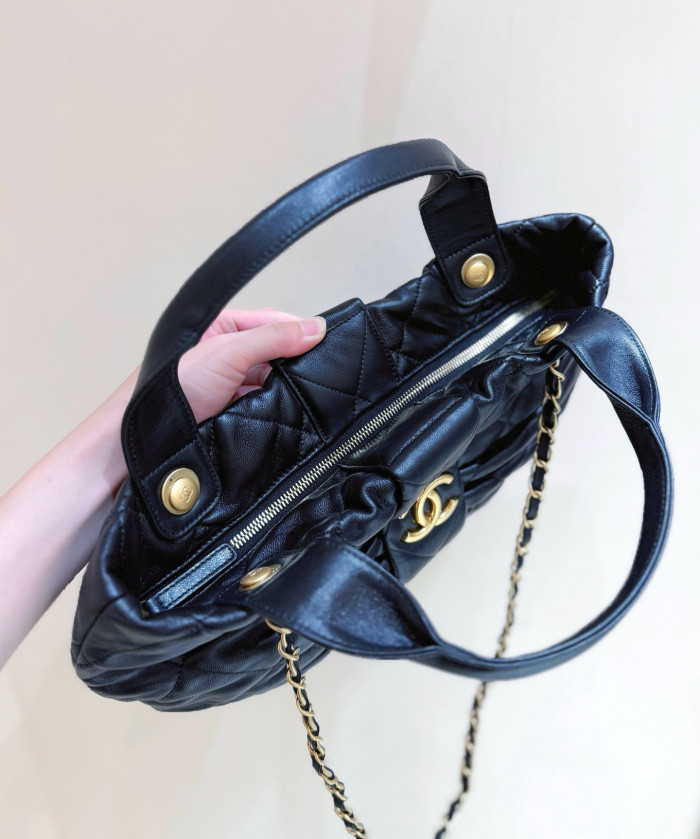 CHANEL Lambskin Gold Gold Bow Bag #386032