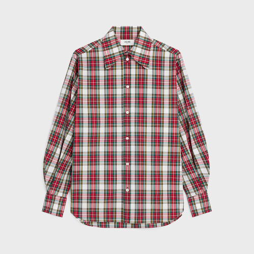 CELINE SHIRT IN TARTAN COTTON #385985