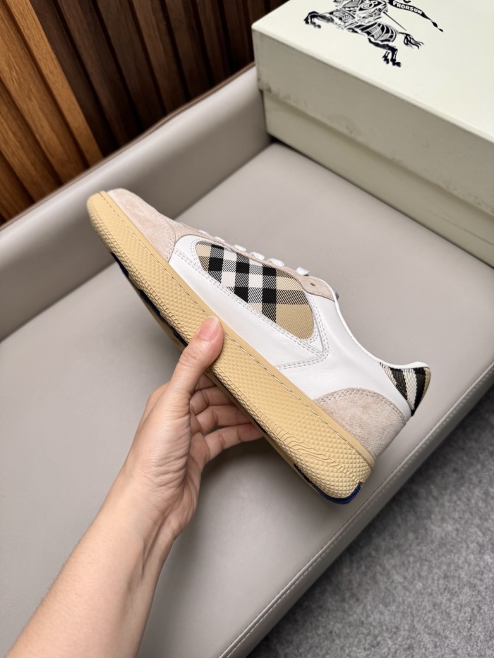 Burberry Leather Suede and Check Terrace Sneakers #385998