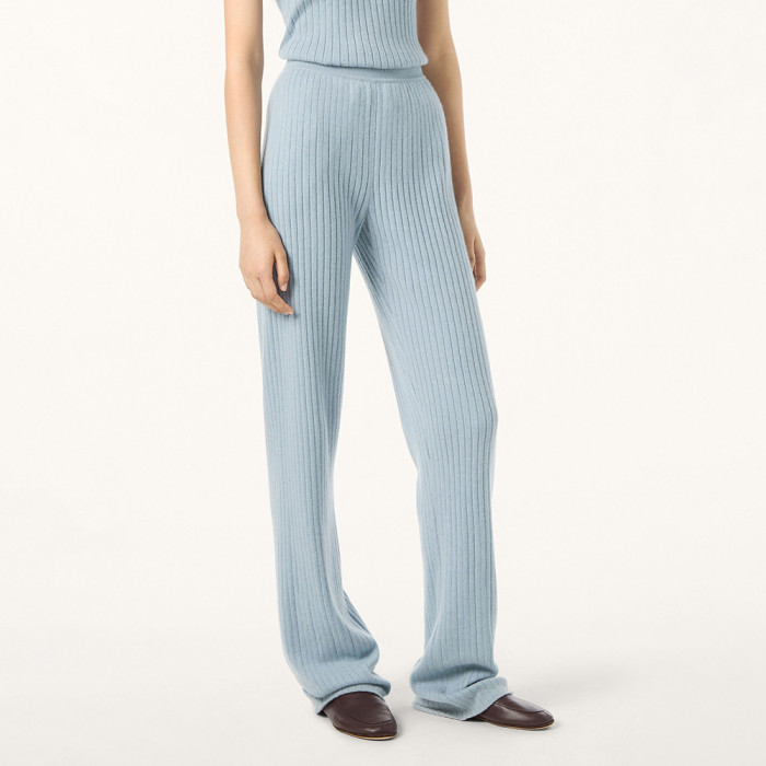 Loro Piana Baby Coste Trousers Baby Cashmere Licorice Root Melange #385991