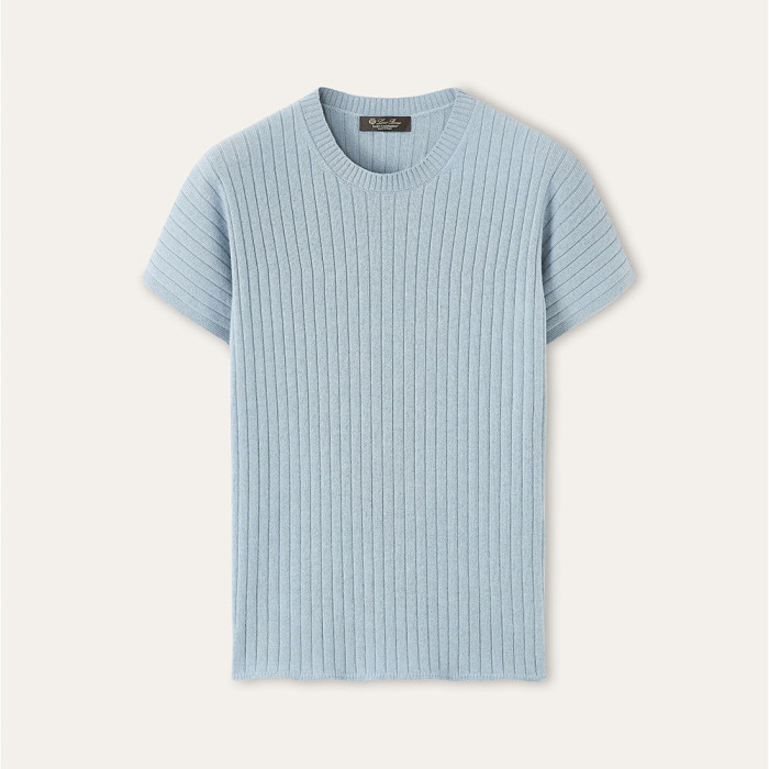 Loro Piana Coste Crewneck Baby Cashmere Licorice Root Melange Jumpers #385989