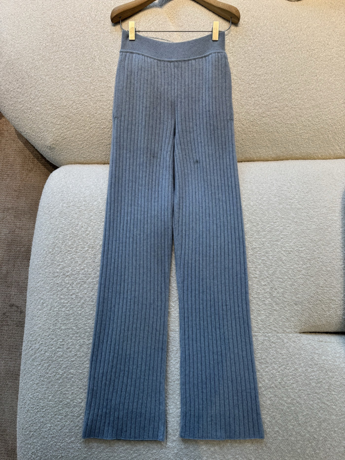 Loro Piana Baby Coste Trousers Baby Cashmere Licorice Root Melange #385991