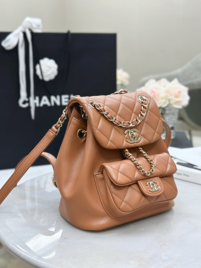 CHANEL Calfskin Backpack #386030