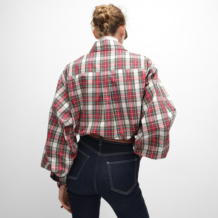 CELINE SHIRT IN TARTAN COTTON #385985