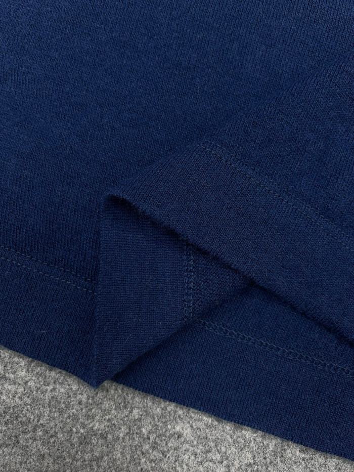 PRADA Navy Cashmere Intarsia Sweater #386050