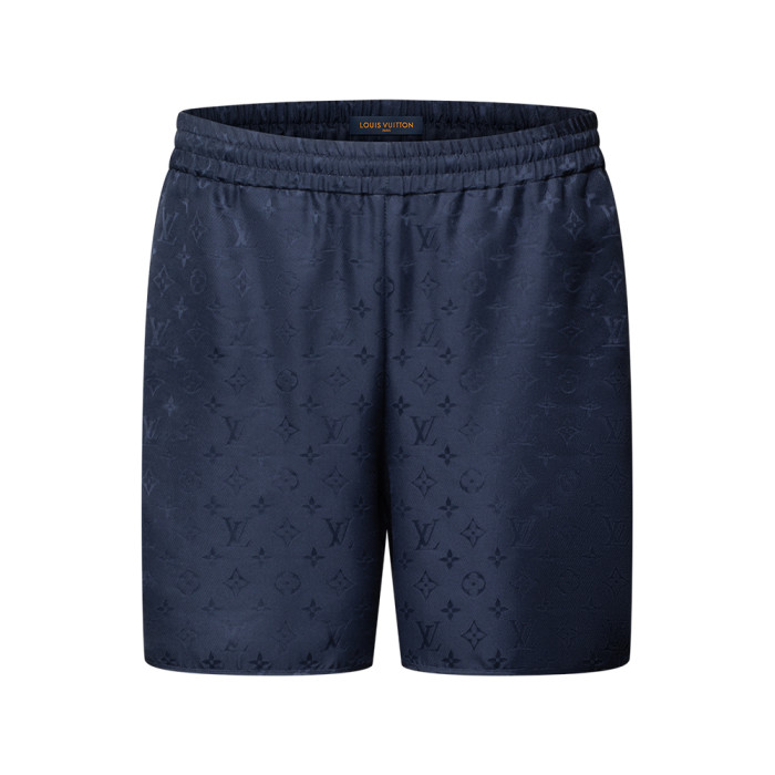 LOUIS VUITTON Monogram Jacquard Silk Sporty Shorts #386023