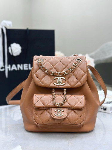 CHANEL Calfskin Backpack #386030