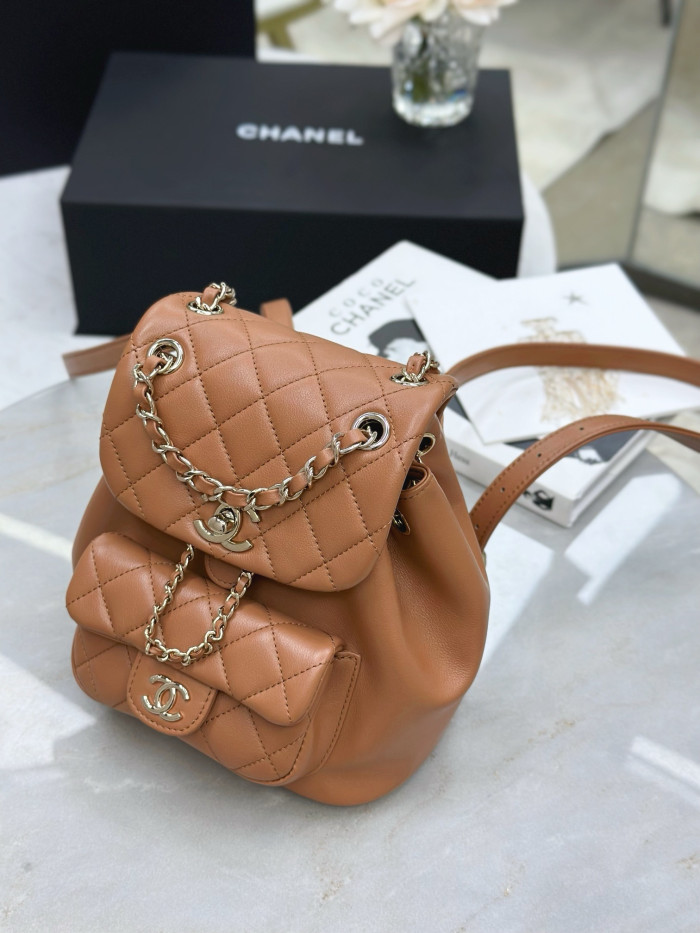 CHANEL Calfskin Backpack #386030