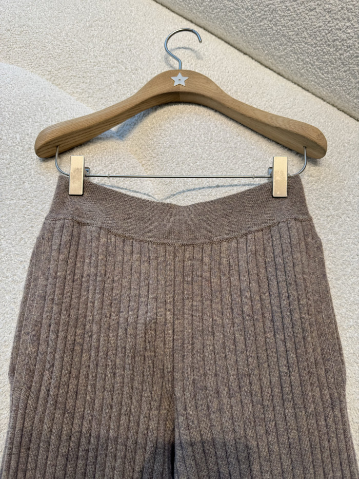 Loro Piana Baby Coste Trousers Baby Cashmere Licorice Root Melange #385991
