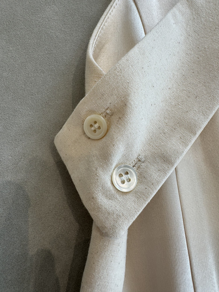 MiuMiu Ecru Embellished Canvas Apron Dress #383711