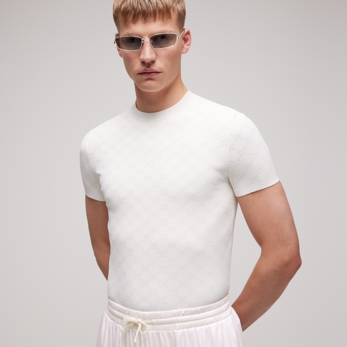Gucci Technical Gg Jacquard Fabric T-shirt #386039
