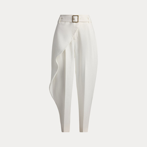Ralph Lauren Linen Tapered Wrap Trousers for Women #385859