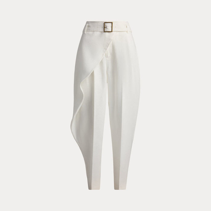 Ralph Lauren Linen Tapered Wrap Trousers for Women #385859