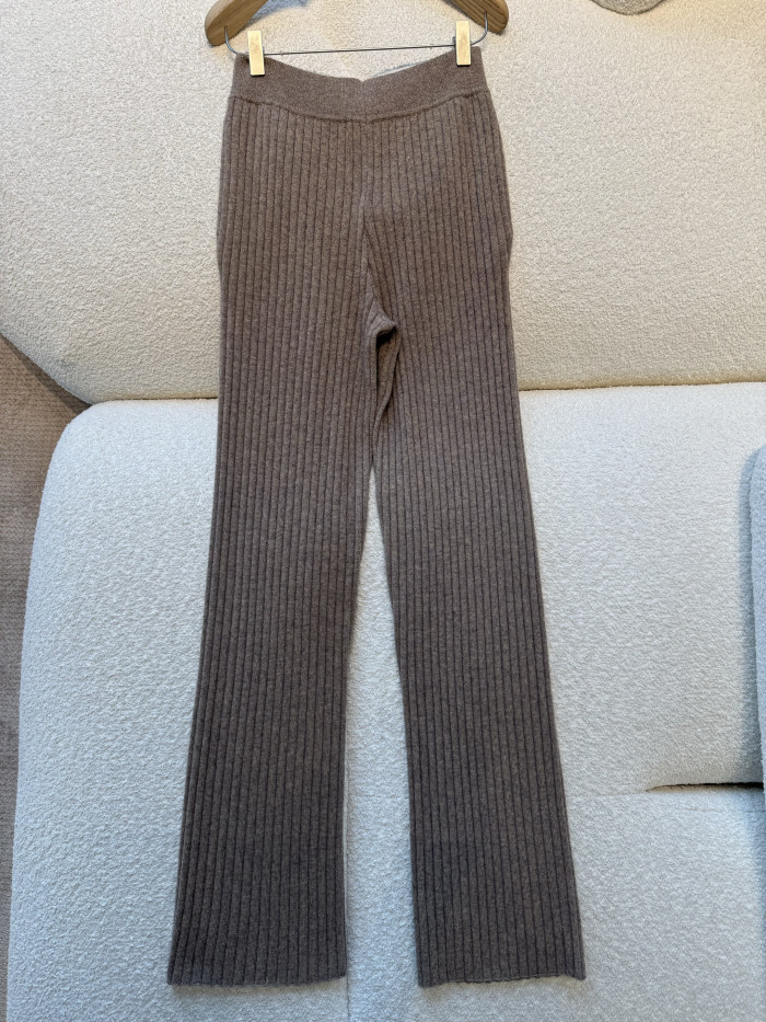 Loro Piana Baby Coste Trousers Baby Cashmere Licorice Root Melange #385991
