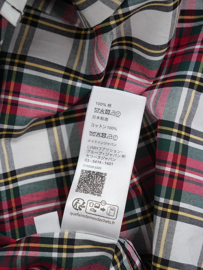 CELINE SHIRT IN TARTAN COTTON #386082