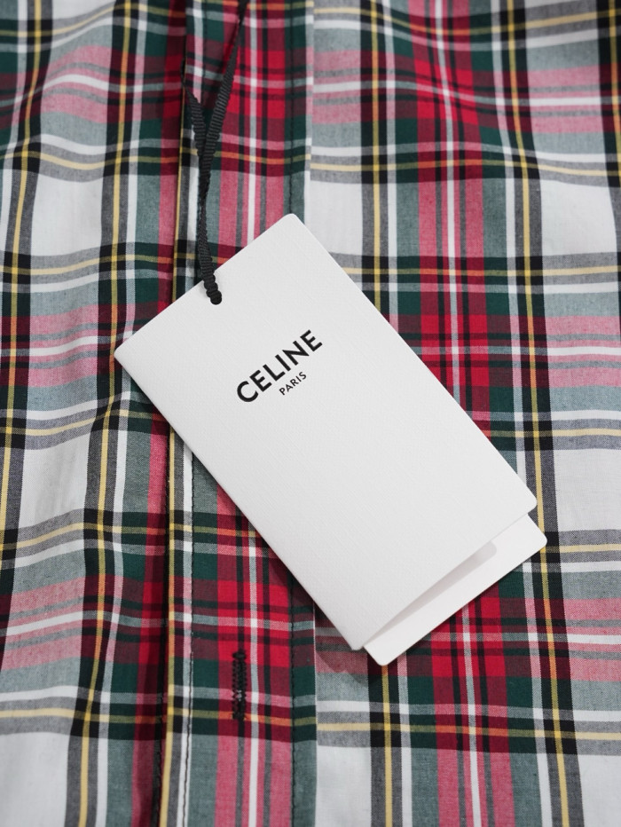 CELINE SHIRT IN TARTAN COTTON #386082